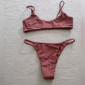 Mikoh 2 Piece Bikini Set Swimsuit Top Large Bottom XL